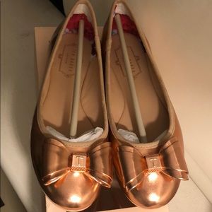 Ted Baker ‘IMMET’ Rose Gold flats